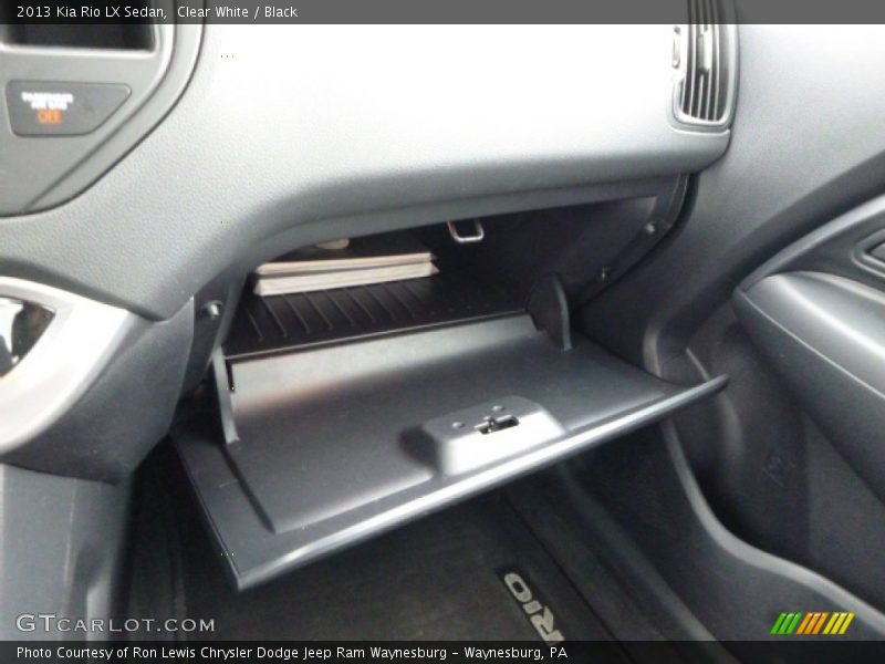 Clear White / Black 2013 Kia Rio LX Sedan