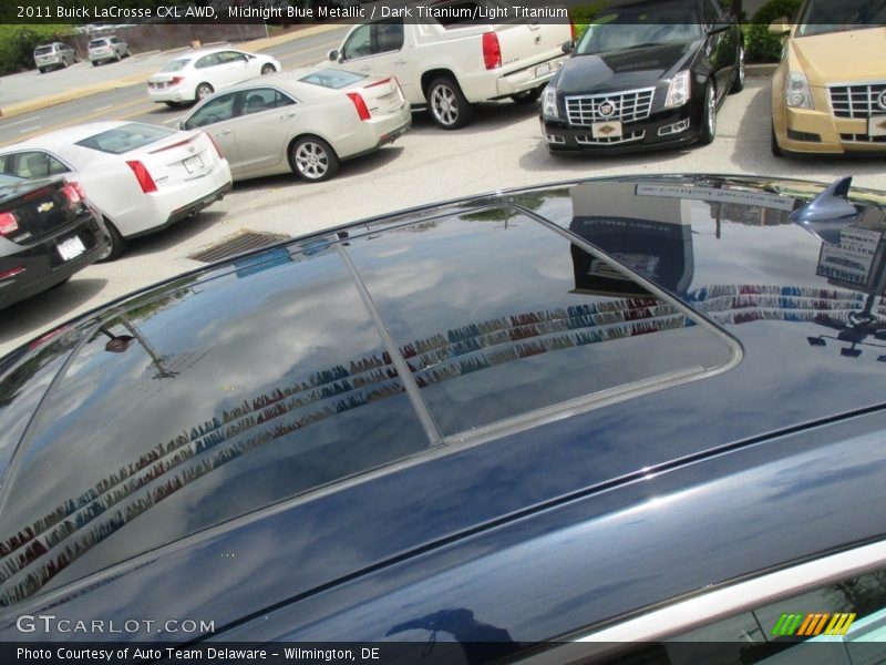 Midnight Blue Metallic / Dark Titanium/Light Titanium 2011 Buick LaCrosse CXL AWD