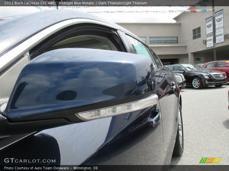 Midnight Blue Metallic / Dark Titanium/Light Titanium 2011 Buick LaCrosse CXL AWD