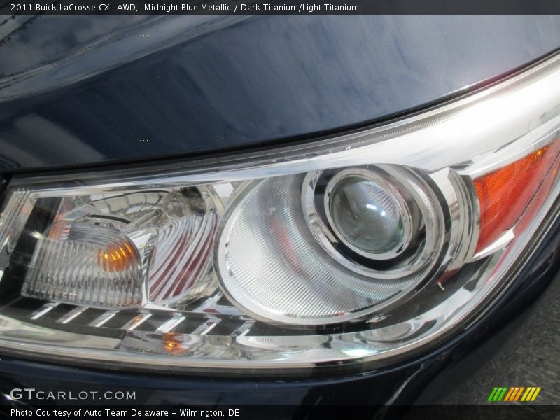 Midnight Blue Metallic / Dark Titanium/Light Titanium 2011 Buick LaCrosse CXL AWD