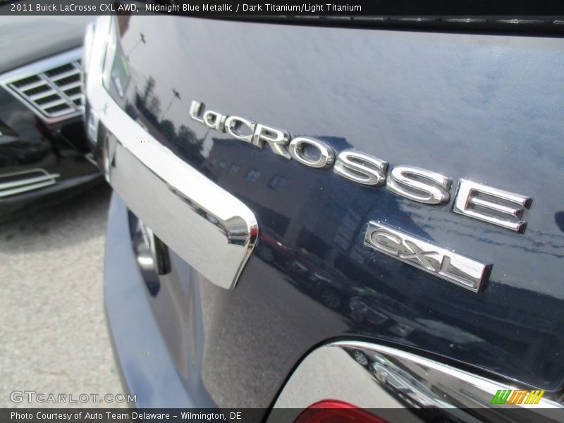 Midnight Blue Metallic / Dark Titanium/Light Titanium 2011 Buick LaCrosse CXL AWD