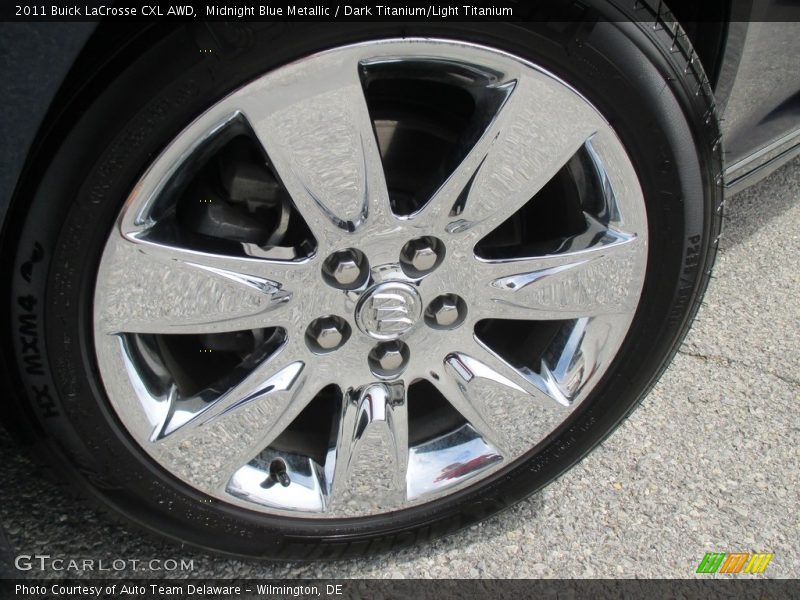Midnight Blue Metallic / Dark Titanium/Light Titanium 2011 Buick LaCrosse CXL AWD