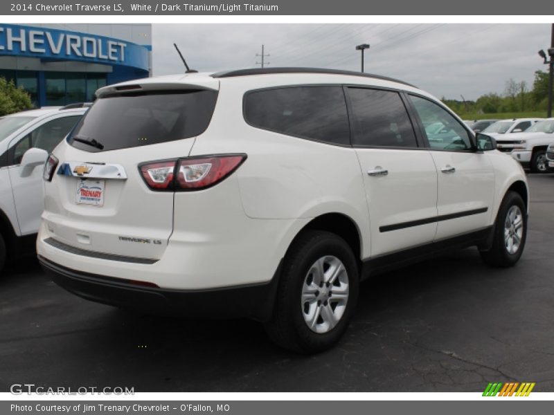 White / Dark Titanium/Light Titanium 2014 Chevrolet Traverse LS