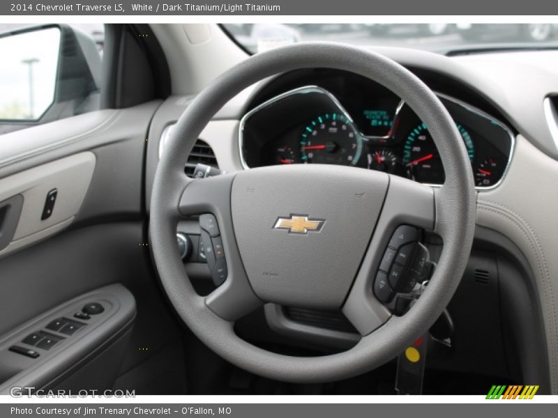 White / Dark Titanium/Light Titanium 2014 Chevrolet Traverse LS