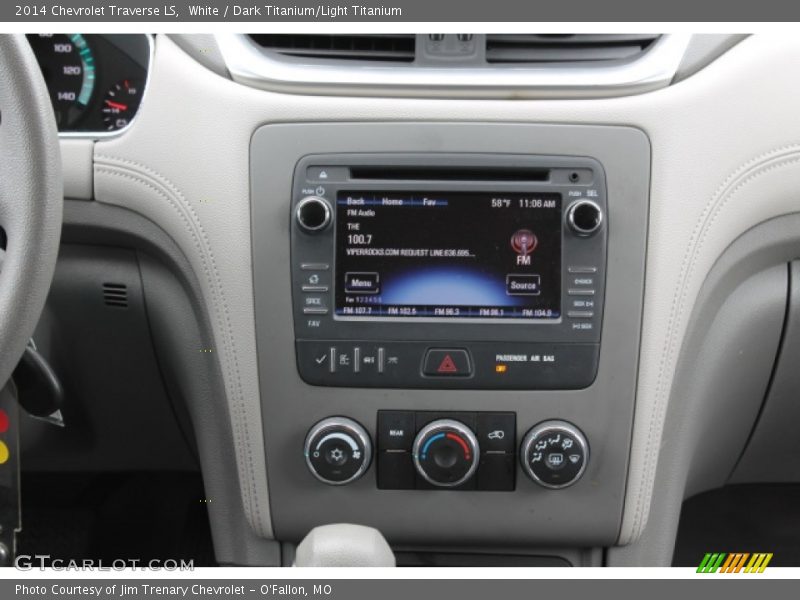 White / Dark Titanium/Light Titanium 2014 Chevrolet Traverse LS