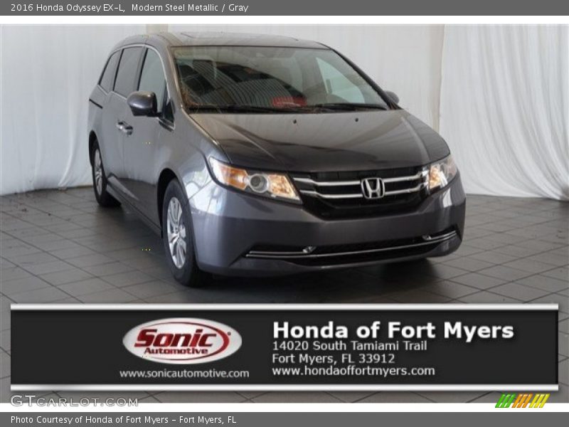 Modern Steel Metallic / Gray 2016 Honda Odyssey EX-L
