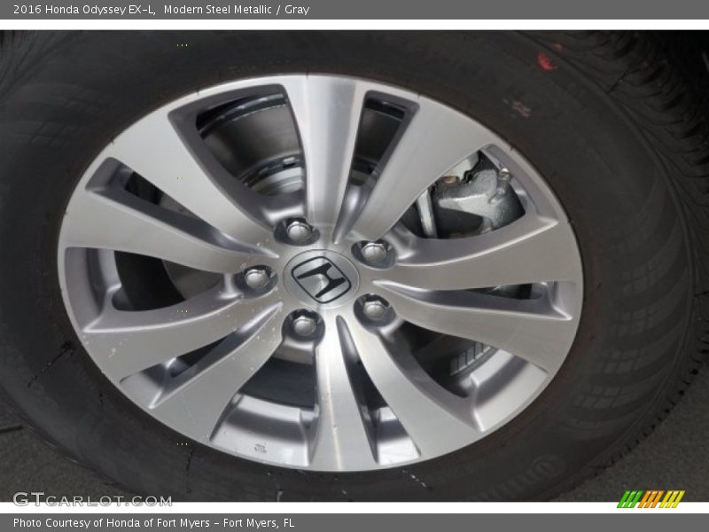 Modern Steel Metallic / Gray 2016 Honda Odyssey EX-L
