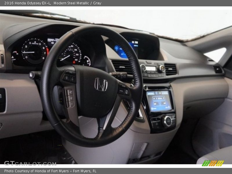Modern Steel Metallic / Gray 2016 Honda Odyssey EX-L