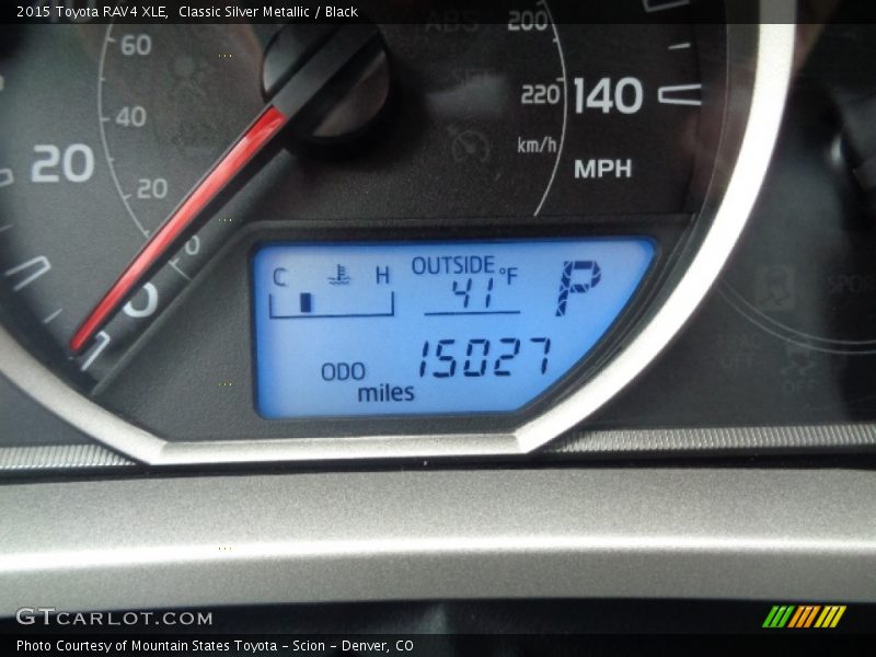 Classic Silver Metallic / Black 2015 Toyota RAV4 XLE