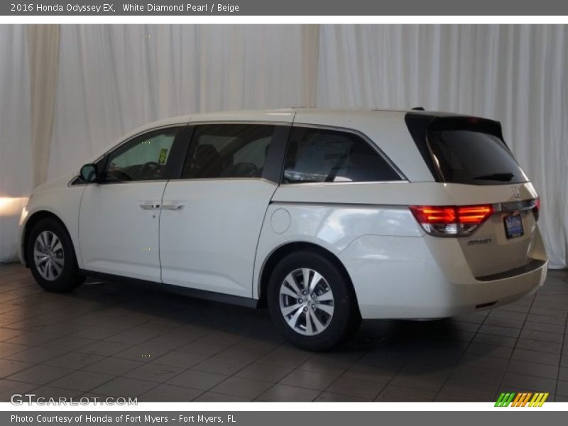 White Diamond Pearl / Beige 2016 Honda Odyssey EX