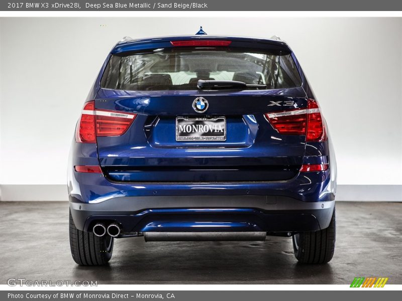 Deep Sea Blue Metallic / Sand Beige/Black 2017 BMW X3 xDrive28i