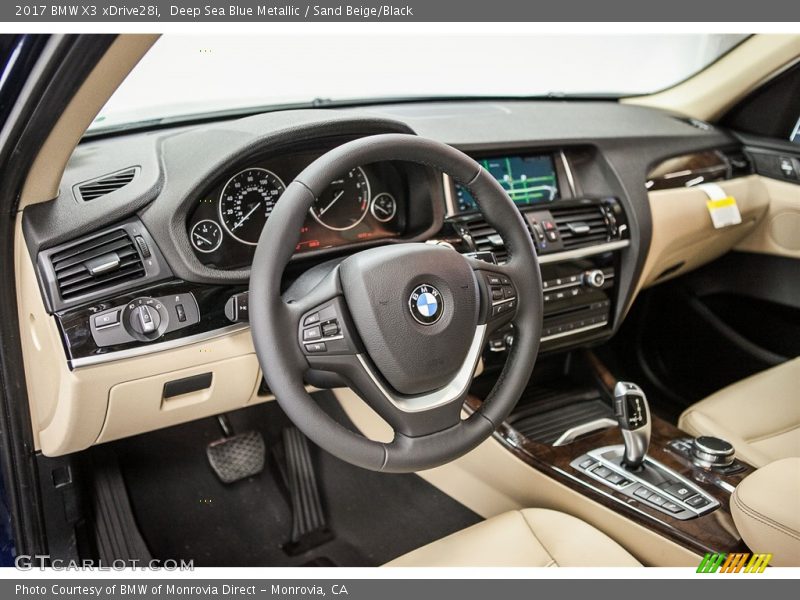 Deep Sea Blue Metallic / Sand Beige/Black 2017 BMW X3 xDrive28i