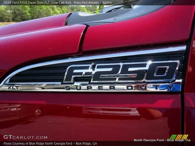 Ruby Red Metallic / Adobe 2016 Ford F250 Super Duty XLT Crew Cab 4x4