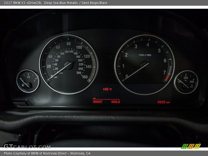 Deep Sea Blue Metallic / Sand Beige/Black 2017 BMW X3 xDrive28i
