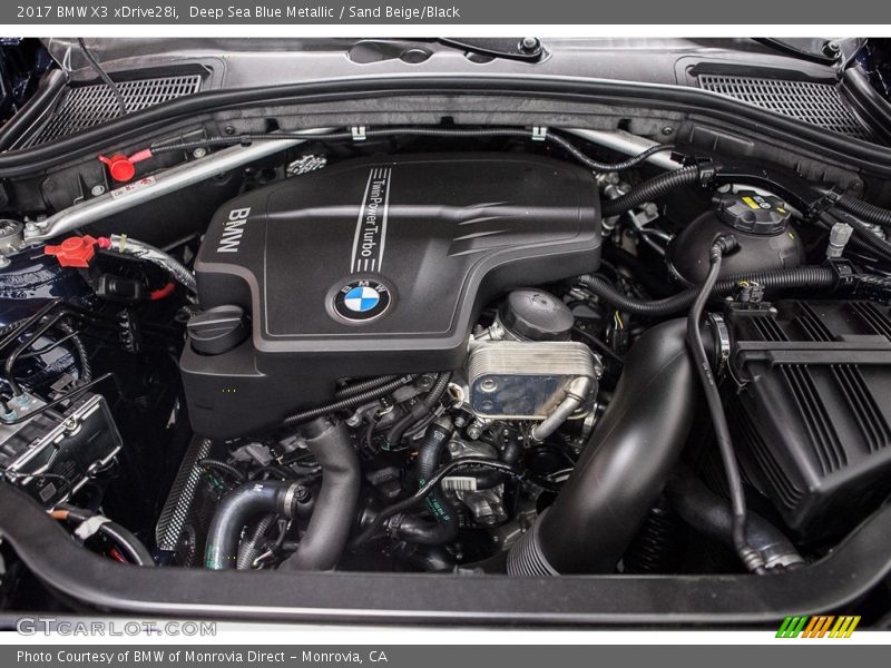 Deep Sea Blue Metallic / Sand Beige/Black 2017 BMW X3 xDrive28i
