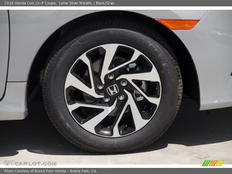 Lunar Silver Metallic / Black/Gray 2016 Honda Civic LX-P Coupe