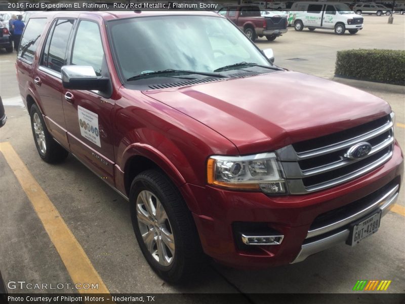 Ruby Red Metallic / Platinum Ebony 2016 Ford Expedition EL Platinum