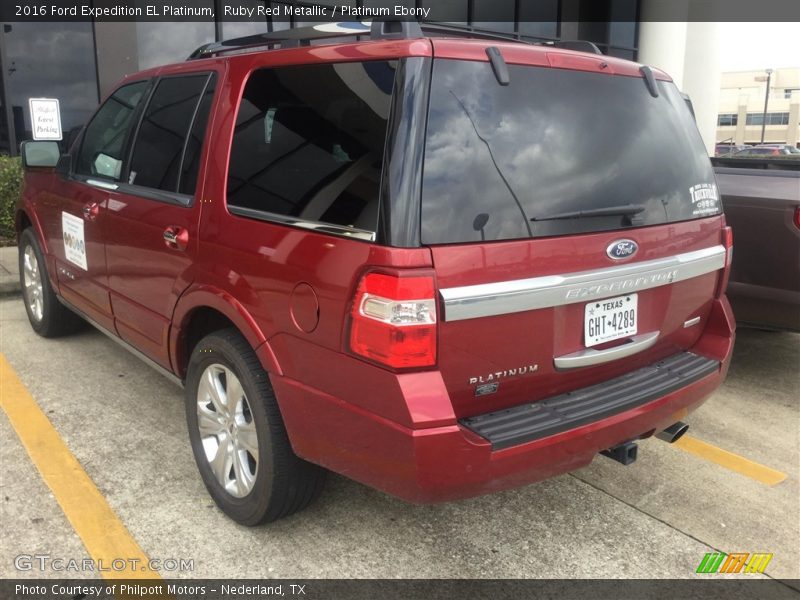 Ruby Red Metallic / Platinum Ebony 2016 Ford Expedition EL Platinum