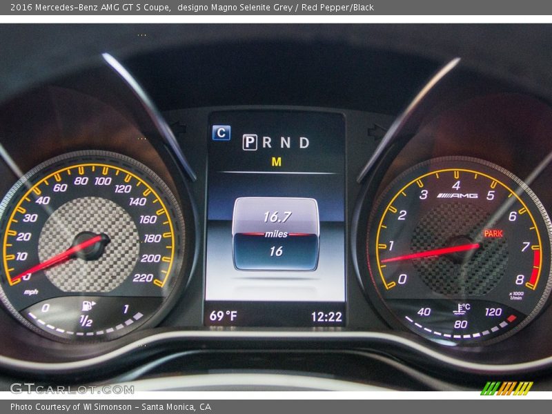  2016 AMG GT S Coupe Coupe Gauges