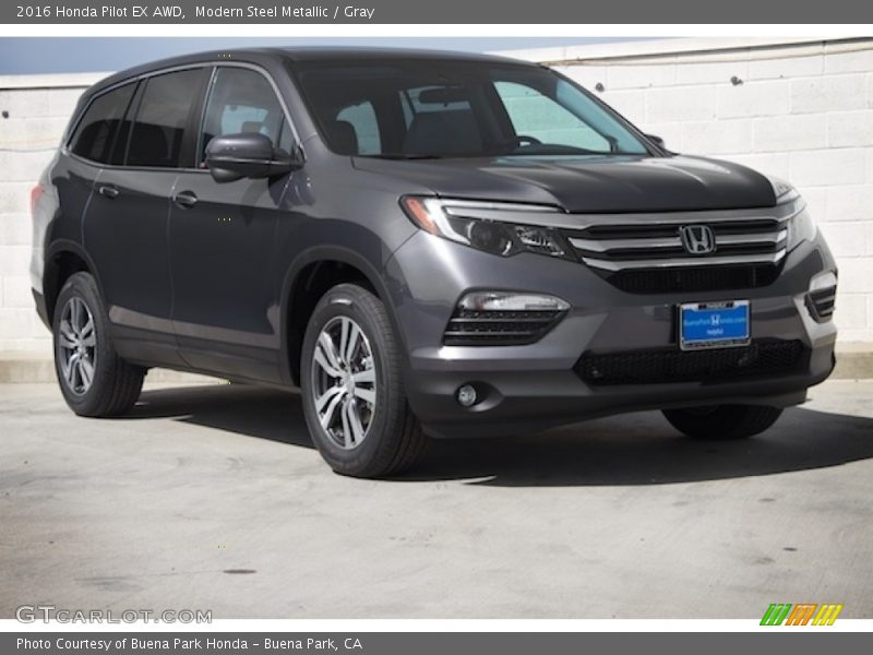 Modern Steel Metallic / Gray 2016 Honda Pilot EX AWD