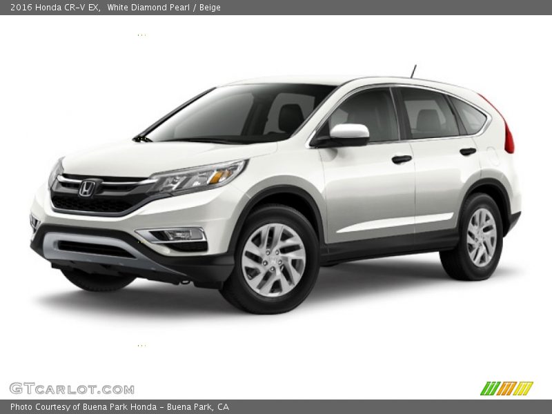 White Diamond Pearl / Beige 2016 Honda CR-V EX