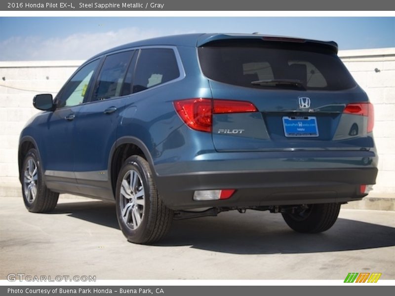 Steel Sapphire Metallic / Gray 2016 Honda Pilot EX-L
