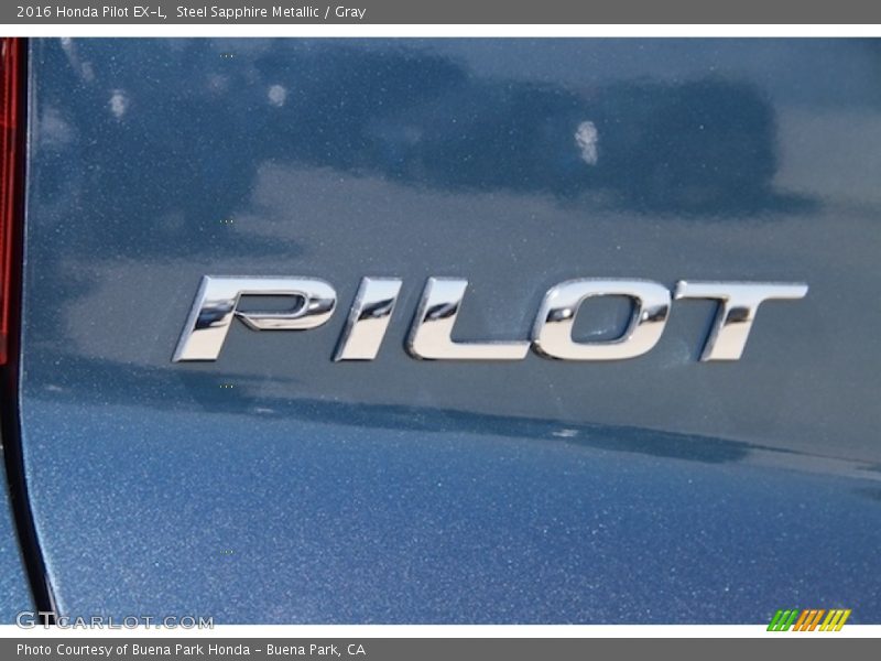 Steel Sapphire Metallic / Gray 2016 Honda Pilot EX-L