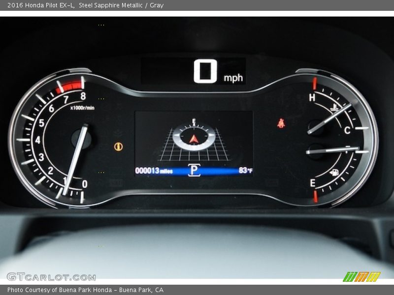  2016 Pilot EX-L EX-L Gauges
