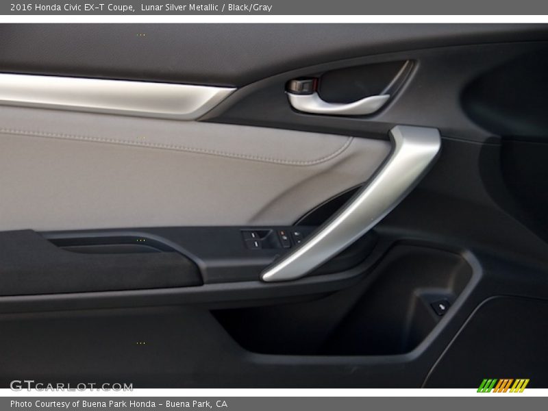 Lunar Silver Metallic / Black/Gray 2016 Honda Civic EX-T Coupe