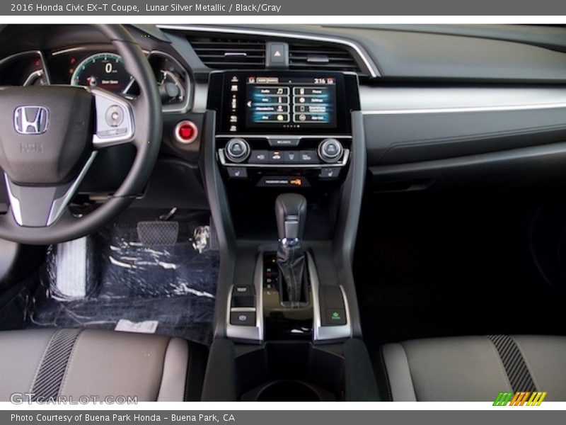 Lunar Silver Metallic / Black/Gray 2016 Honda Civic EX-T Coupe