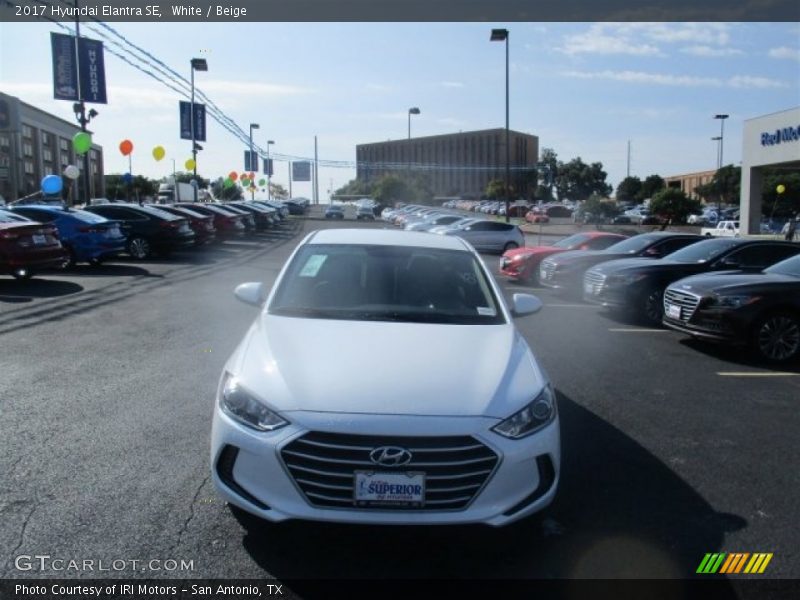 White / Beige 2017 Hyundai Elantra SE