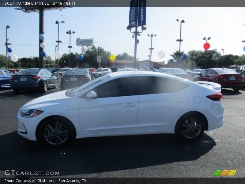 White / Beige 2017 Hyundai Elantra SE