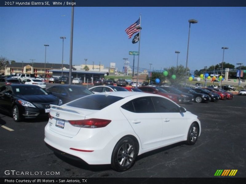 White / Beige 2017 Hyundai Elantra SE