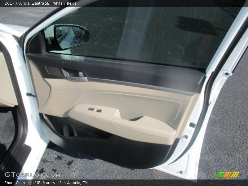 White / Beige 2017 Hyundai Elantra SE