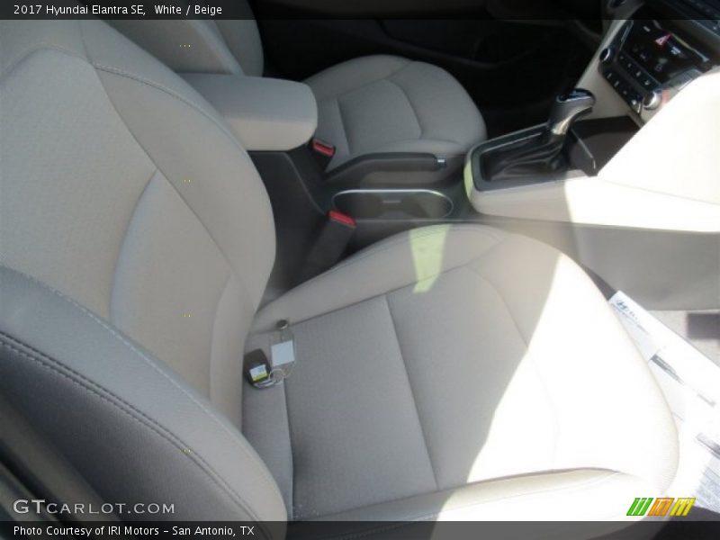 White / Beige 2017 Hyundai Elantra SE