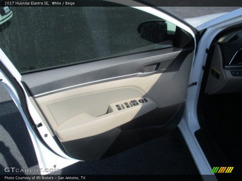 White / Beige 2017 Hyundai Elantra SE