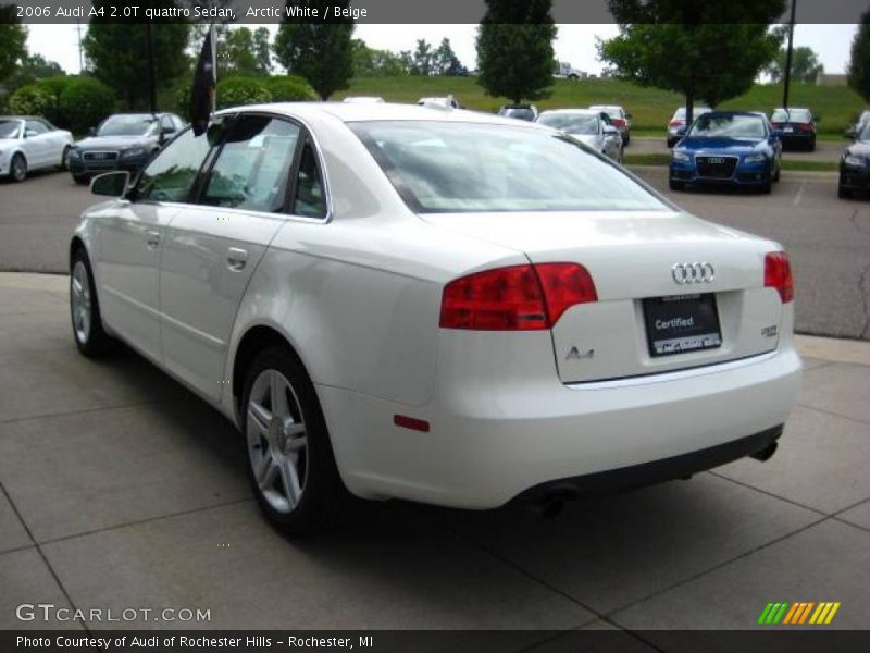 Arctic White / Beige 2006 Audi A4 2.0T quattro Sedan