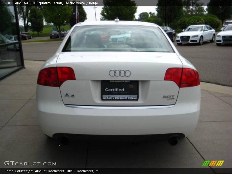 Arctic White / Beige 2006 Audi A4 2.0T quattro Sedan