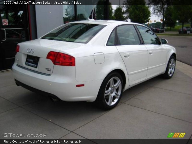 Arctic White / Beige 2006 Audi A4 2.0T quattro Sedan