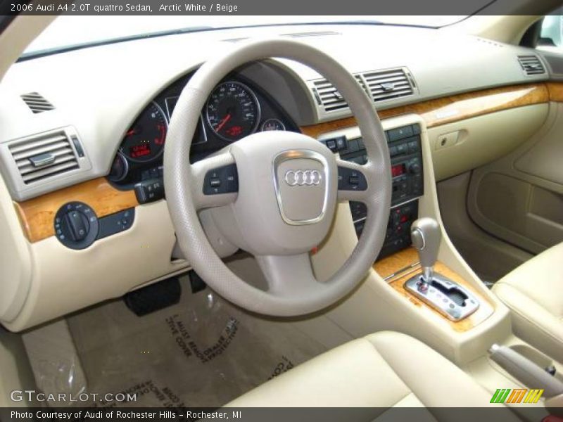 Arctic White / Beige 2006 Audi A4 2.0T quattro Sedan