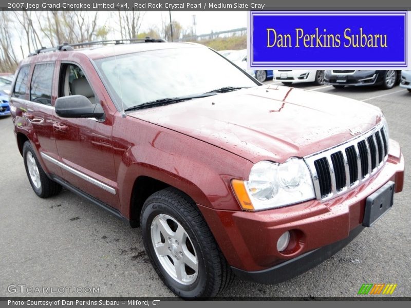 Red Rock Crystal Pearl / Medium Slate Gray 2007 Jeep Grand Cherokee Limited 4x4