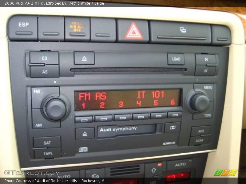 Arctic White / Beige 2006 Audi A4 2.0T quattro Sedan