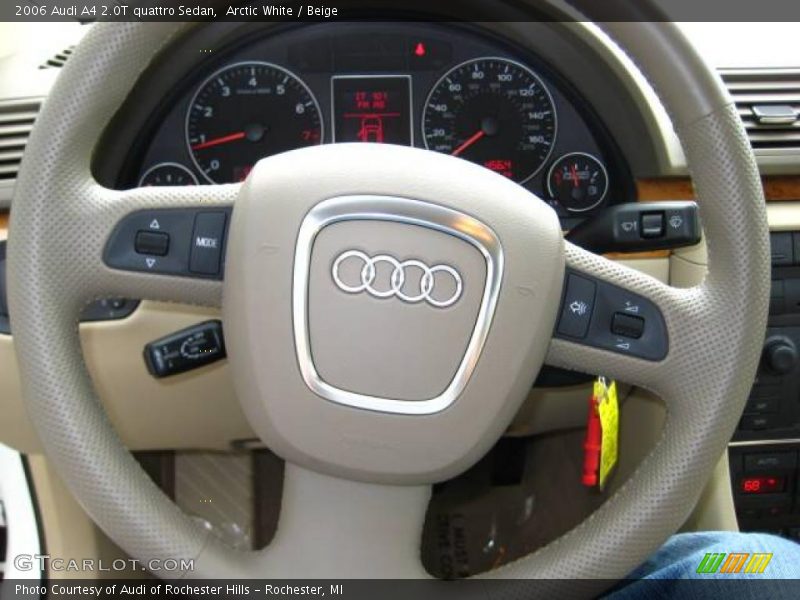 Arctic White / Beige 2006 Audi A4 2.0T quattro Sedan