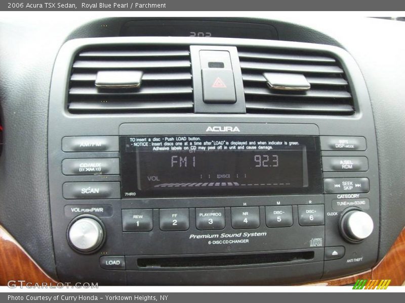 Audio System of 2006 TSX Sedan