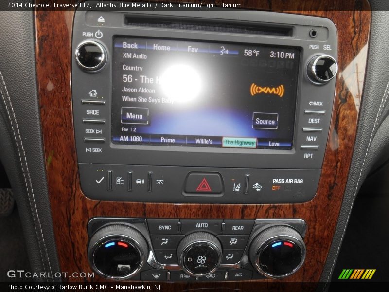 Atlantis Blue Metallic / Dark Titanium/Light Titanium 2014 Chevrolet Traverse LTZ