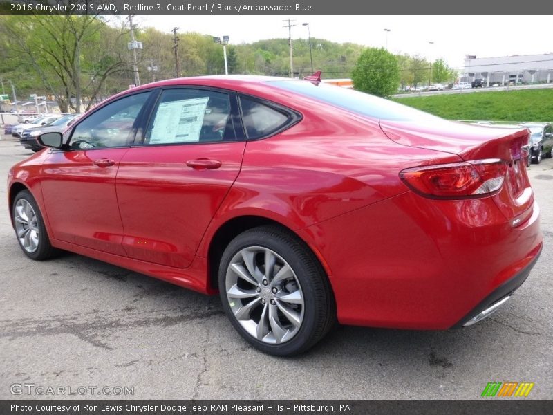 Redline 3-Coat Pearl / Black/Ambassador Blue 2016 Chrysler 200 S AWD