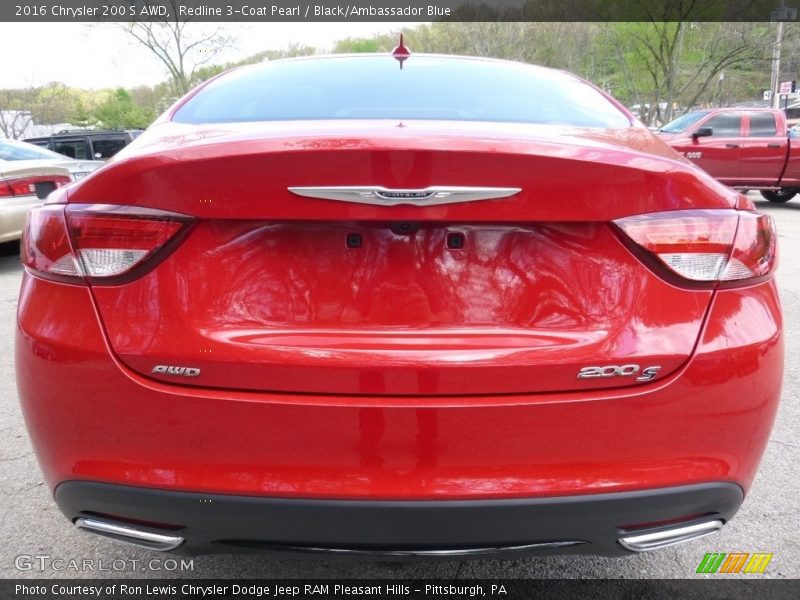 Redline 3-Coat Pearl / Black/Ambassador Blue 2016 Chrysler 200 S AWD