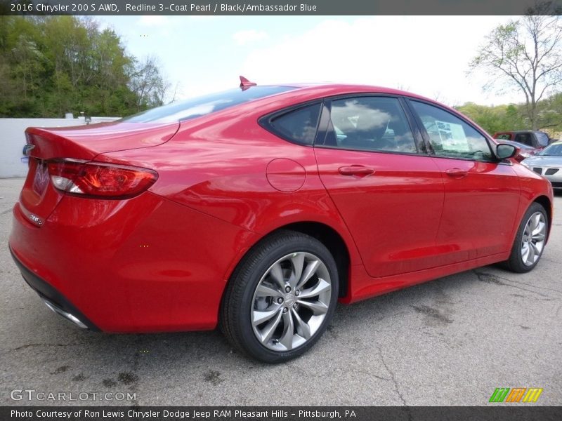 Redline 3-Coat Pearl / Black/Ambassador Blue 2016 Chrysler 200 S AWD