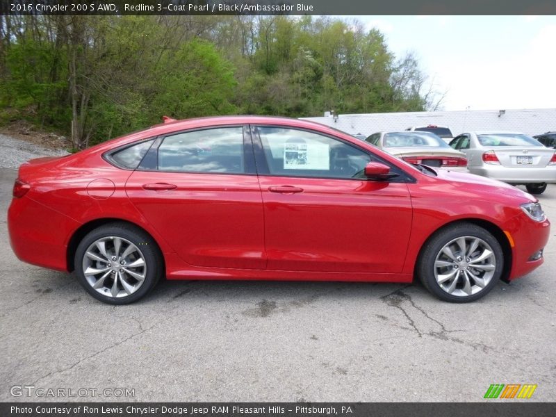 Redline 3-Coat Pearl / Black/Ambassador Blue 2016 Chrysler 200 S AWD