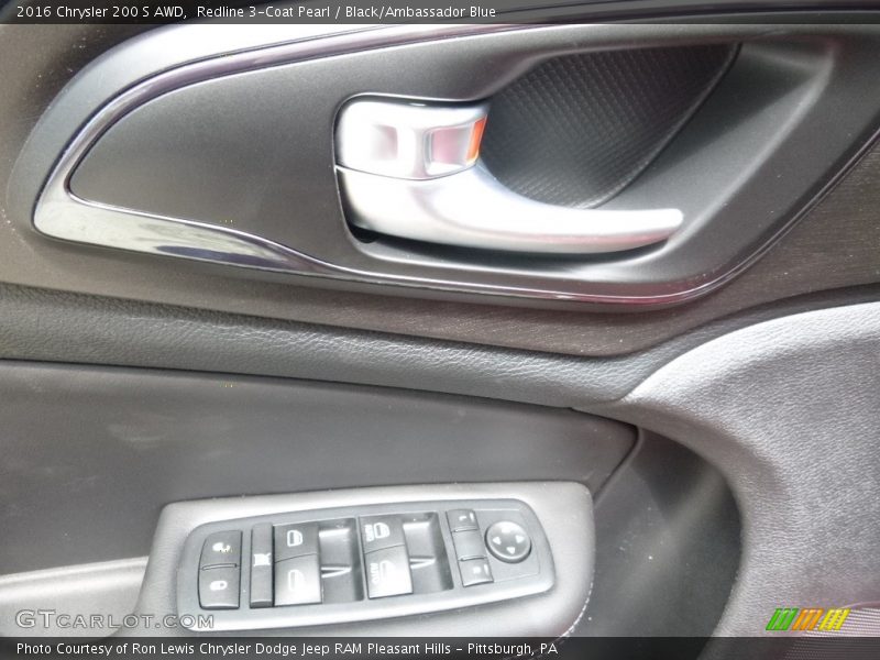 Redline 3-Coat Pearl / Black/Ambassador Blue 2016 Chrysler 200 S AWD